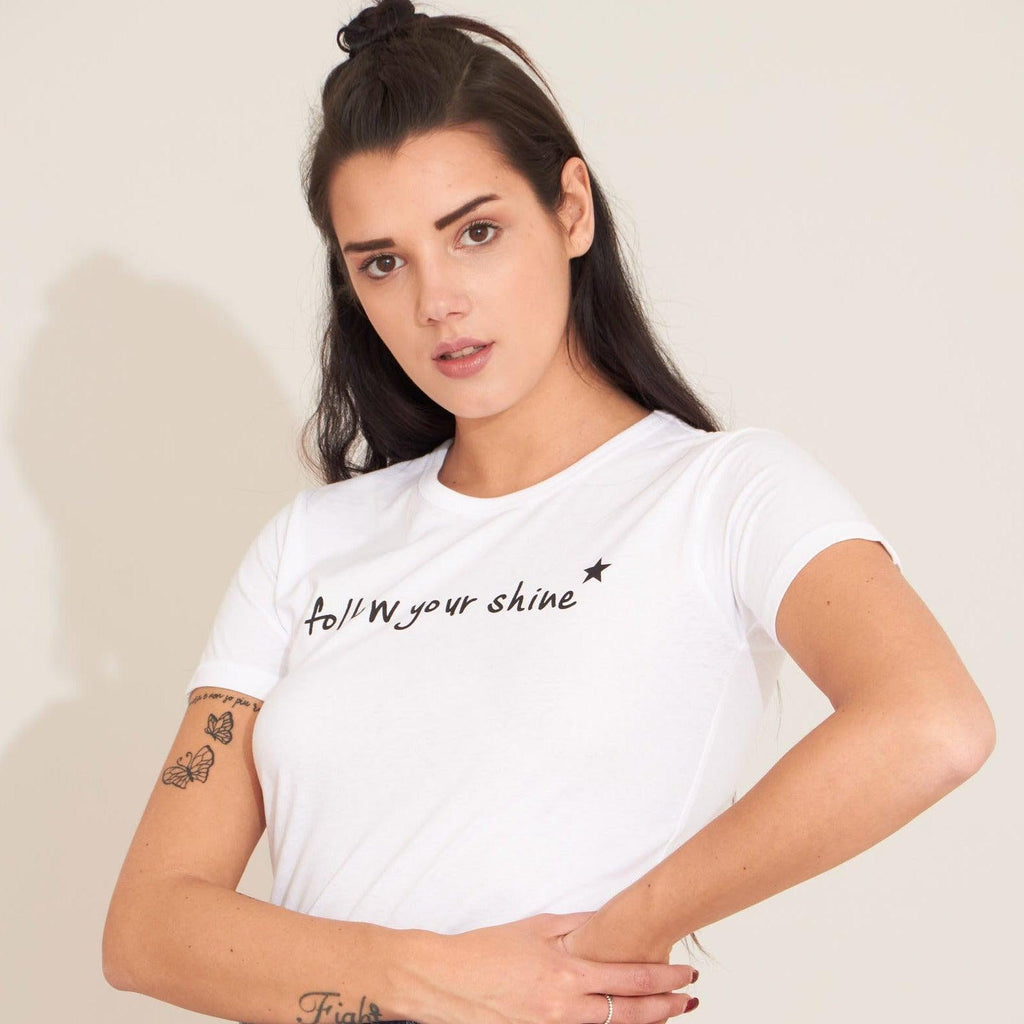 Wholeasale cotton T-shirt with white writing on the front - LEIVIP MULTIBRAND WHOLESALER 