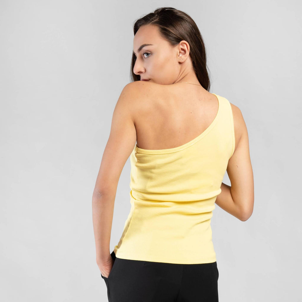 Ribbed one-shoulder top - LEIVIPMARKETPLACE