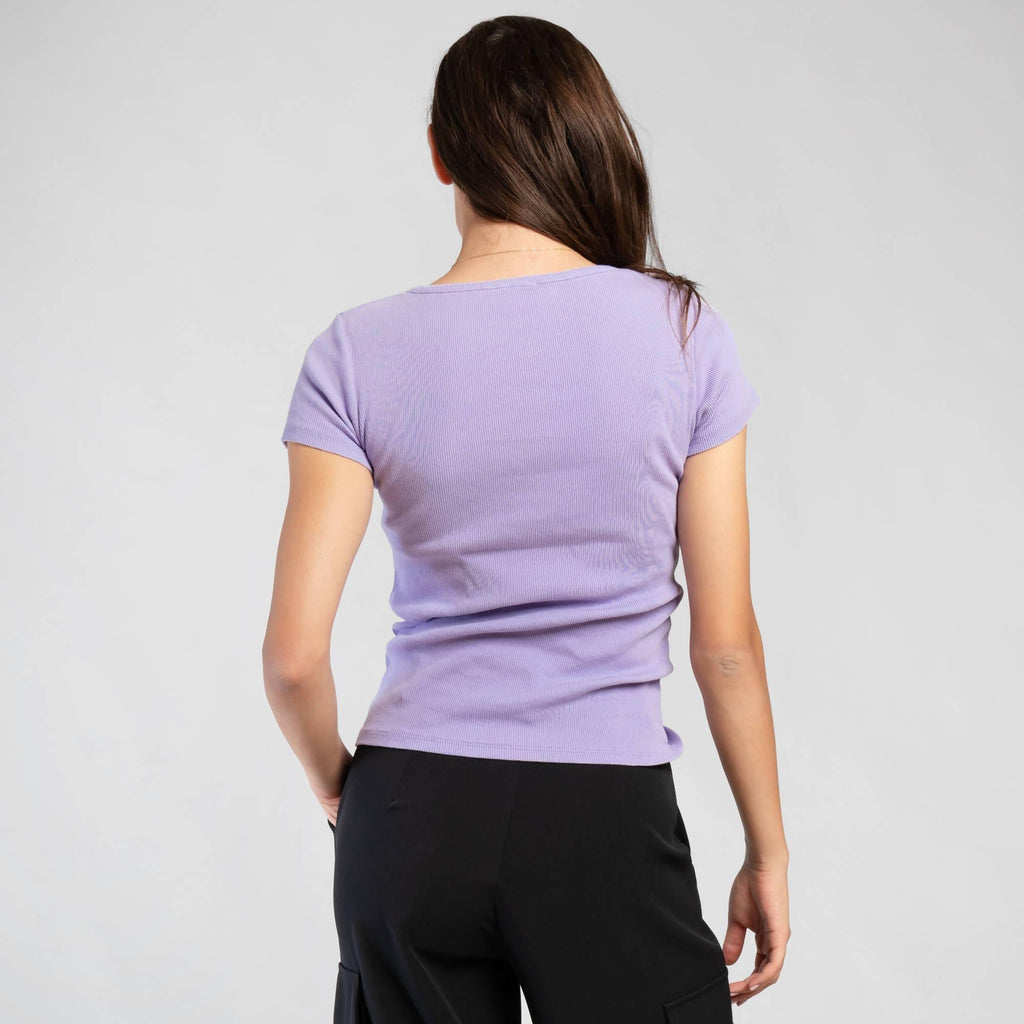 Ribbed short sleeve top - LEIVIPMARKETPLACE