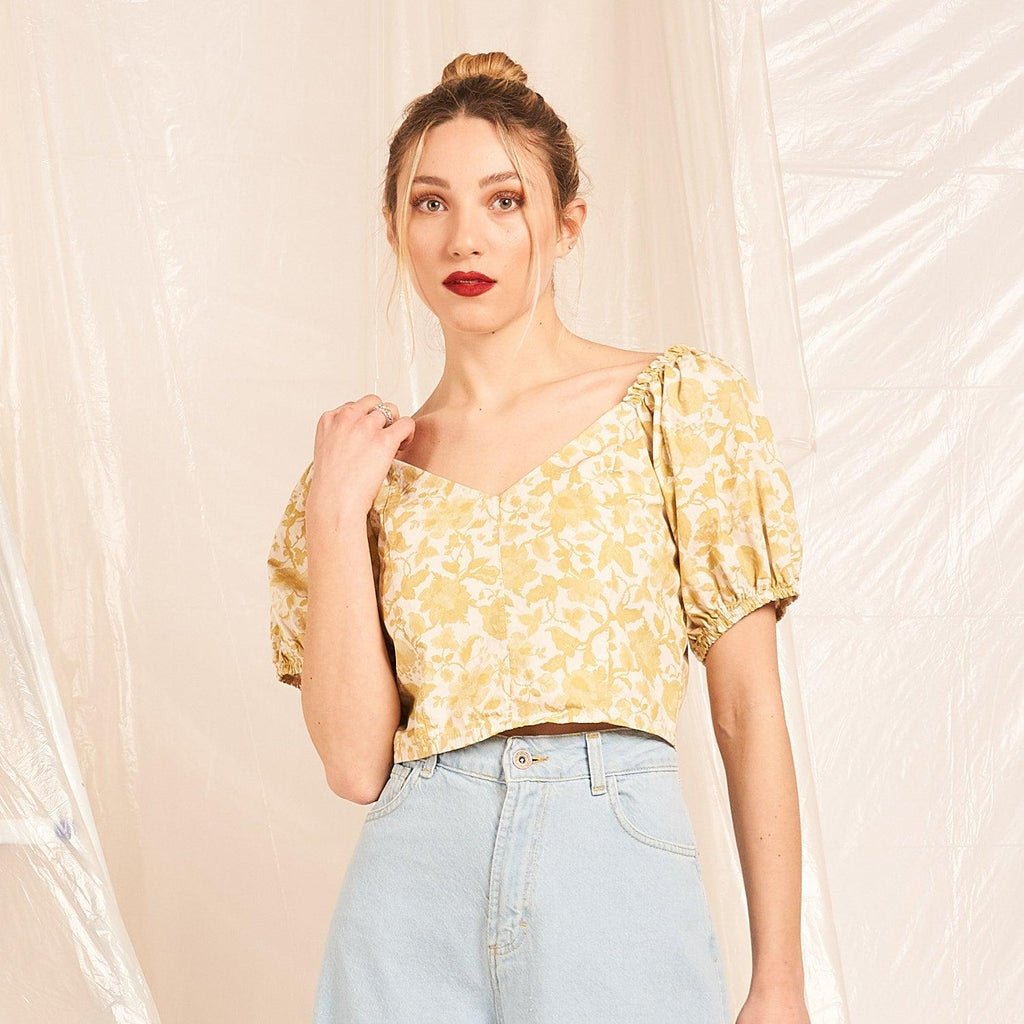 Wholeasale floral cotton crop top - LEIVIP MULTIBRAND WHOLESALER 